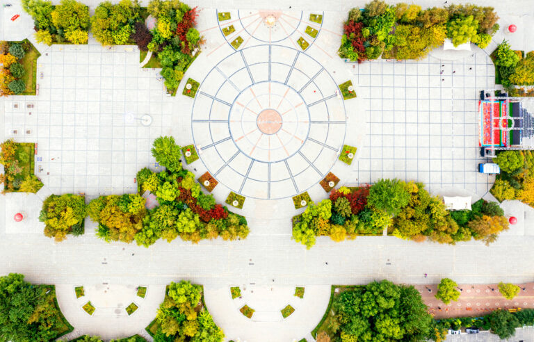 Splendid River and Mountain - Green in City